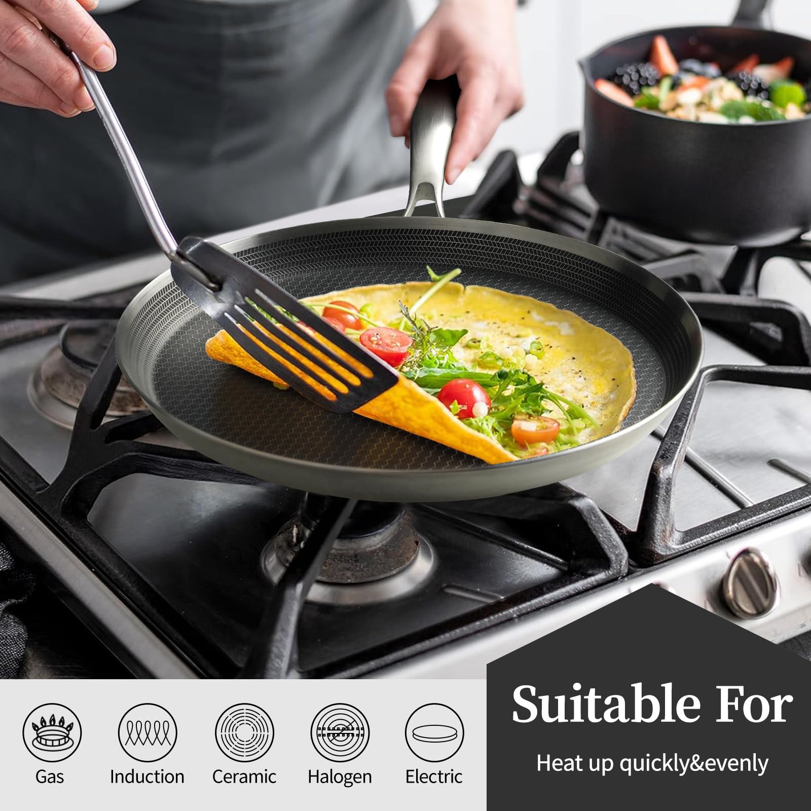 Innerwell sarten crepe ideal para tortillas, crepes y dosa en casa