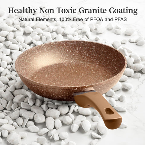 Sartén Innerwell de granito de 9,5 pulgadas con tapa para tortilla, distribución uniforme.