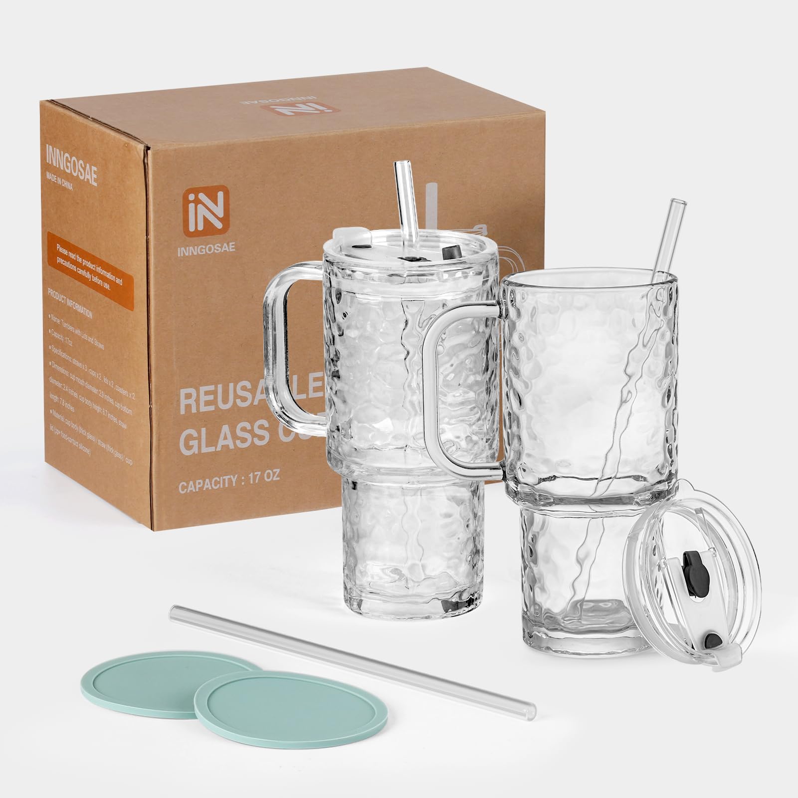 Pajilla de vidrio INNGOSAE incluida para beber con estilo