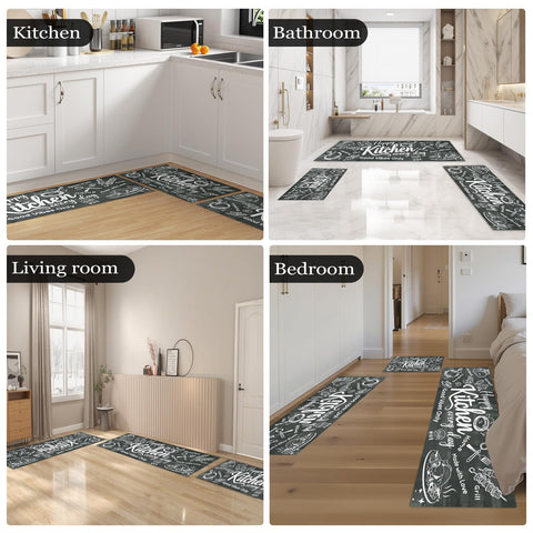 Alfombra de cocina InnJoey, fácil de limpiar y resistente para uso diario.