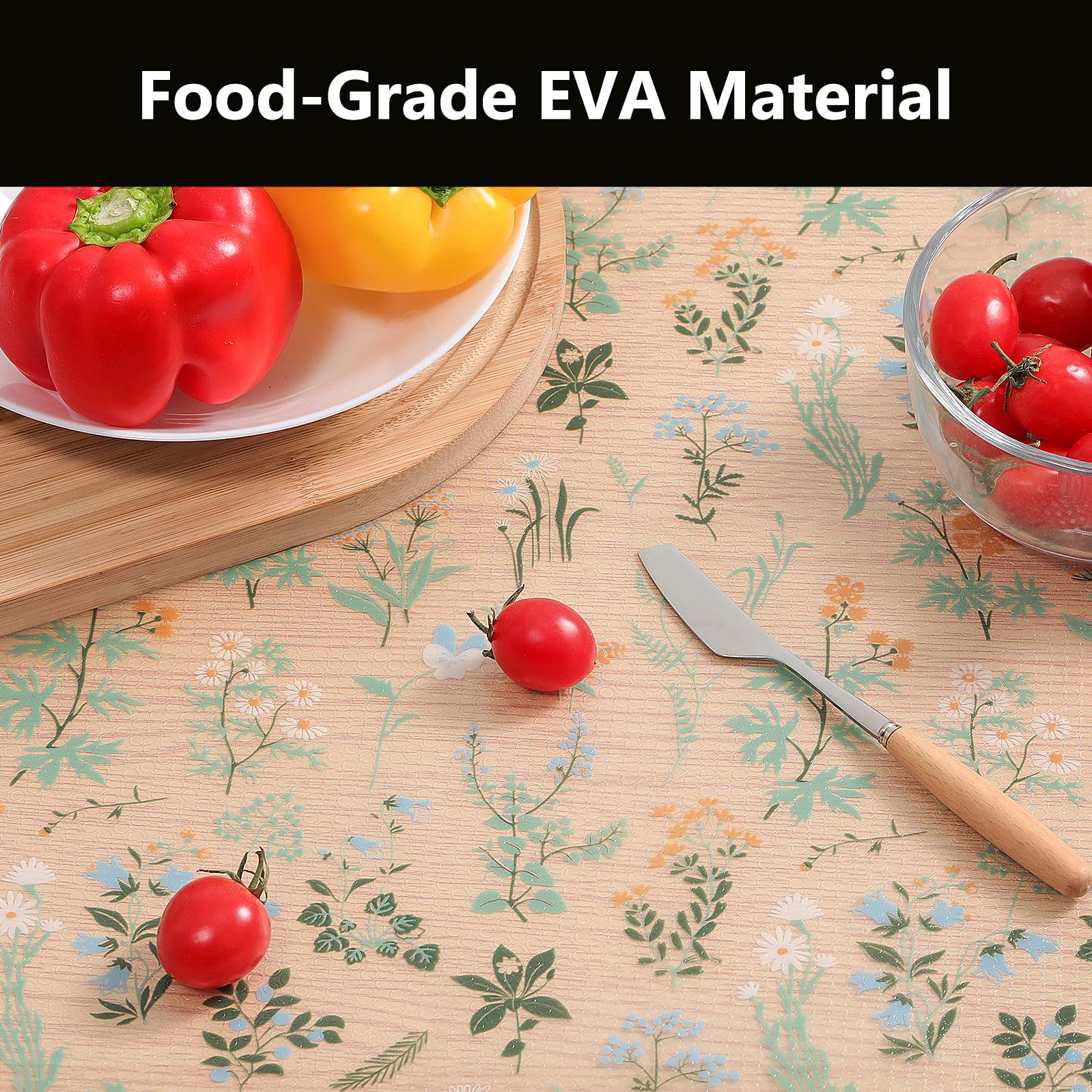 INNOLITES Revestimiento antideslizante cajón cocina floral Sage evita movimientos.