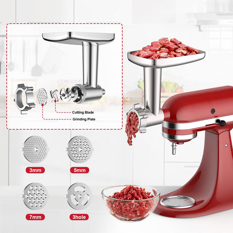 InnoMoon discos de corte para carne en KitchenAid: cortes uniformes para recetas caseras.