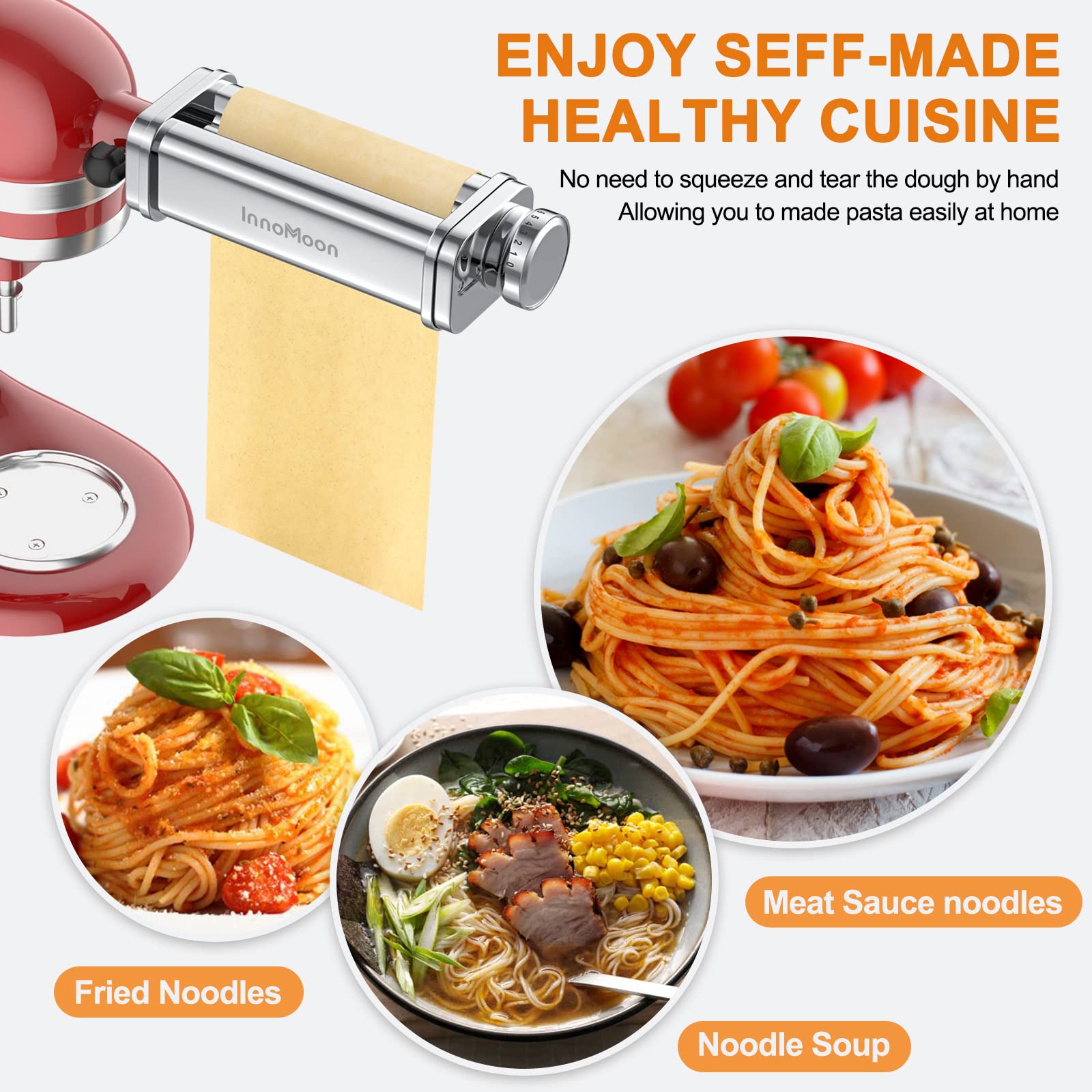 InnoMoon accesorio pasta cortador espagueti para cortar fideos lisos en casa