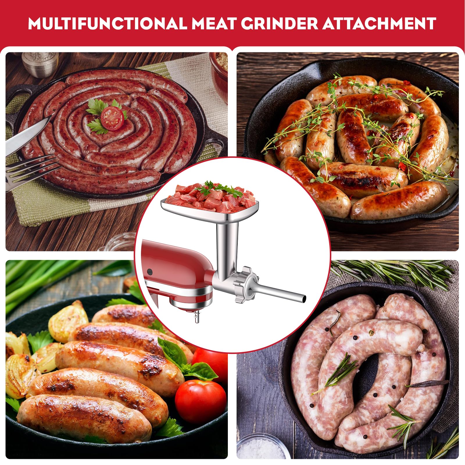 InnoMoon tubos embutidores para carne: embutidos caseros con tamaños ajustables.