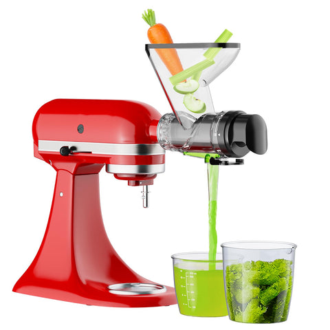 InnoMoon exprimidor frío para KitchenAid con dos conductos de alimentación, ahorro de tiempo.