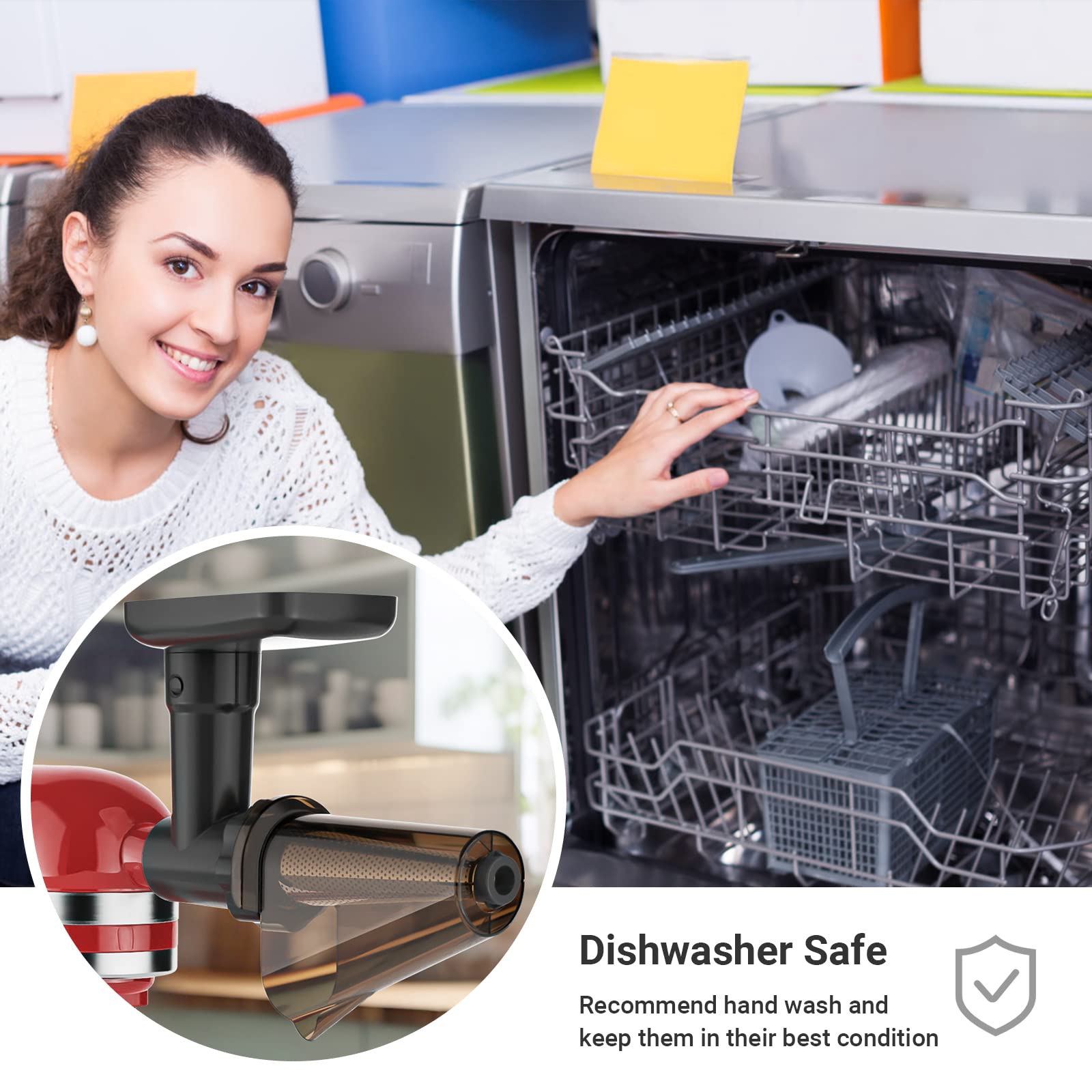 InnoMoon piezas-desmontables-limpieza-facil para KitchenAid, limpieza rápida.