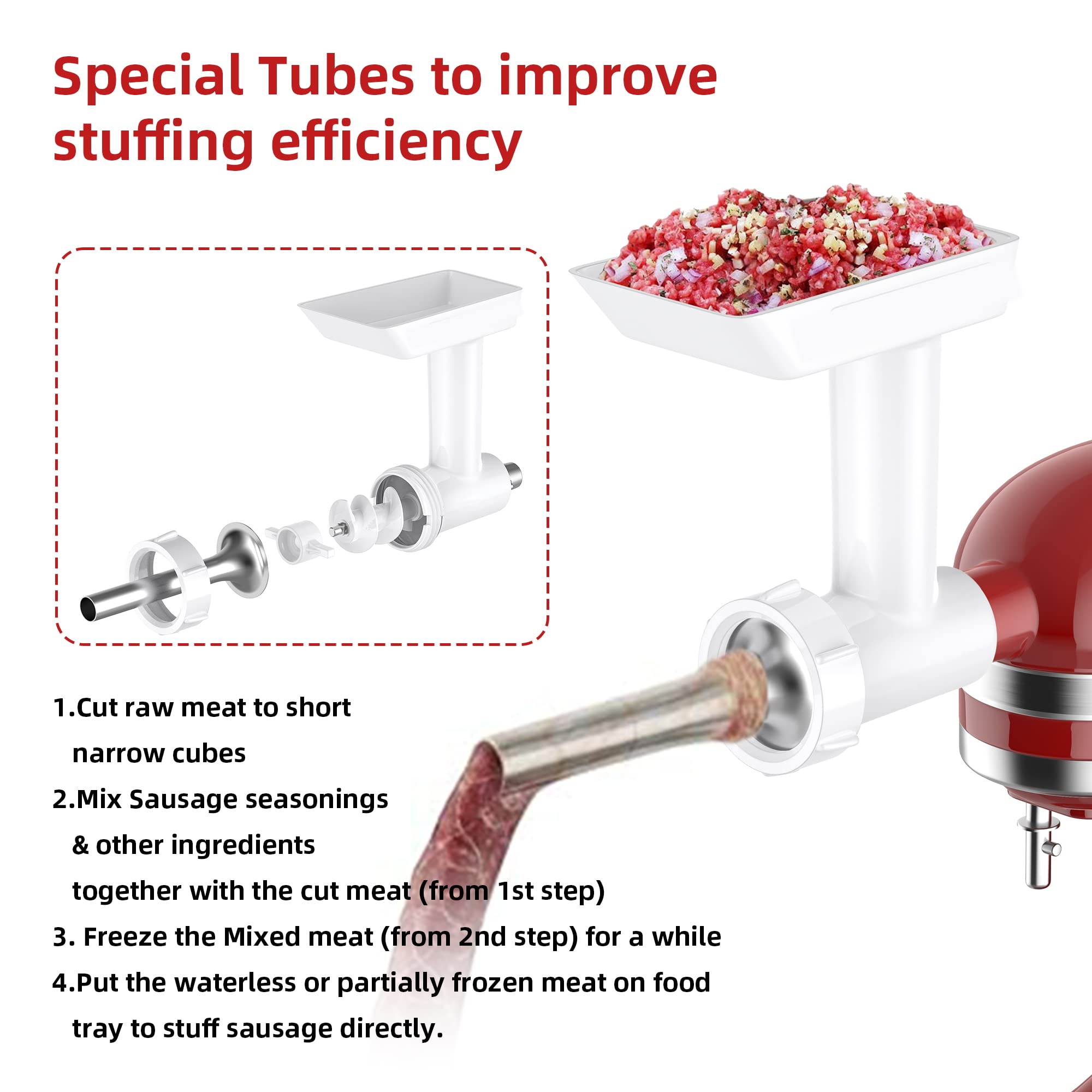 InnoMoon tubo de 19 mm para salchichas estándar con KitchenAid FGA