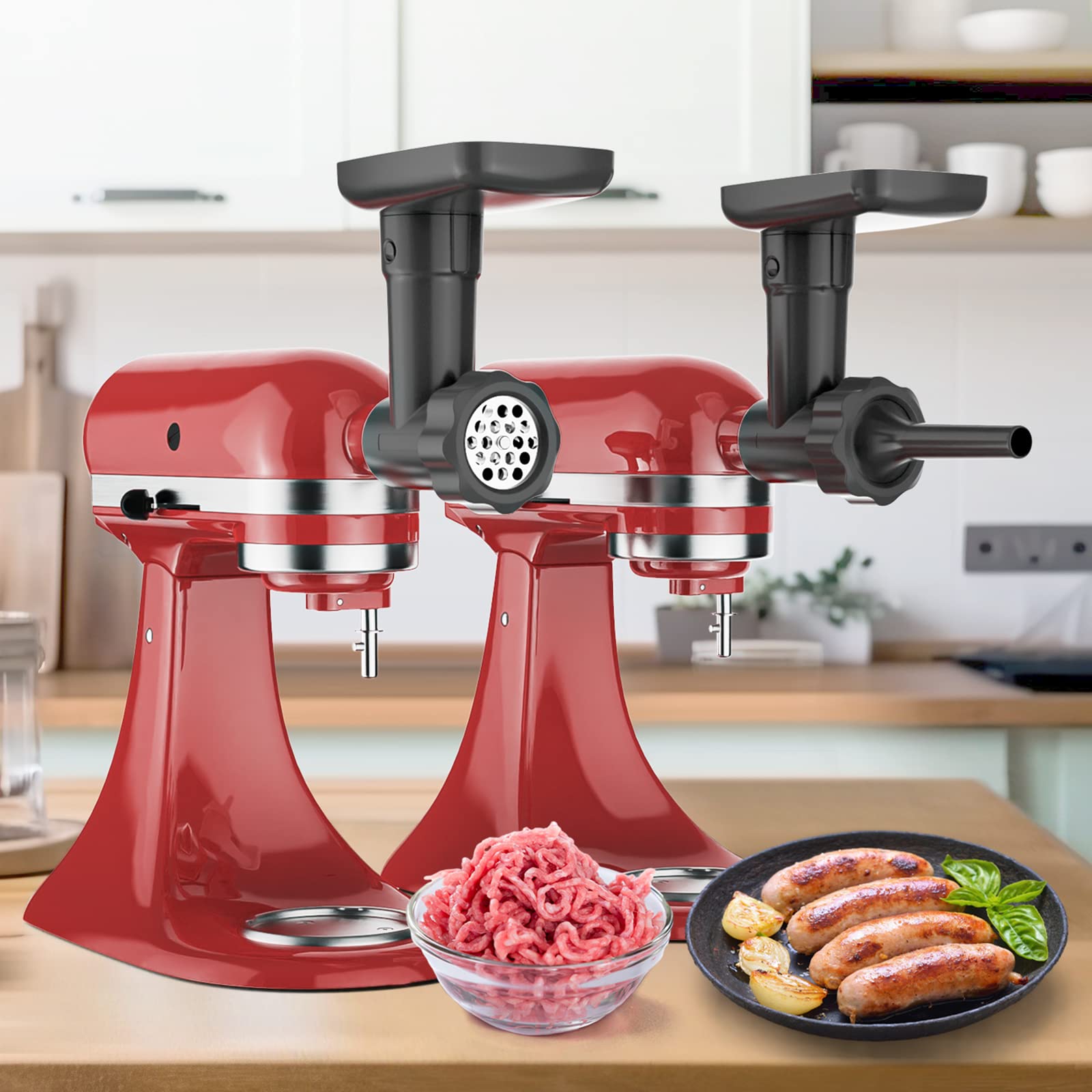 InnoMoon tubos-relleno-salchichas para KitchenAid, rellenado uniforme.