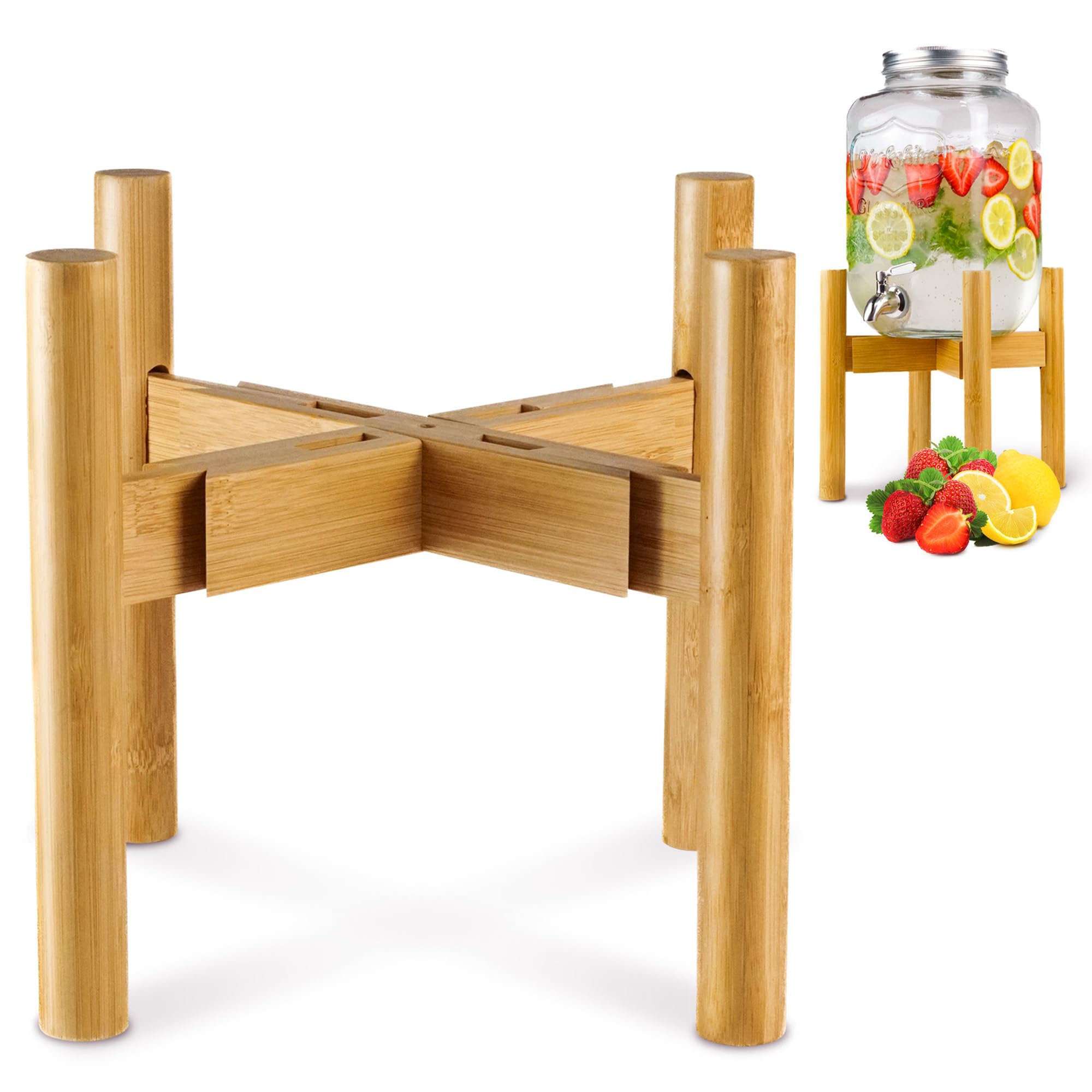 Innovaciones Modernas: soporte ajustable para dispensador de agua de 8–10 pulgadas, base estable.