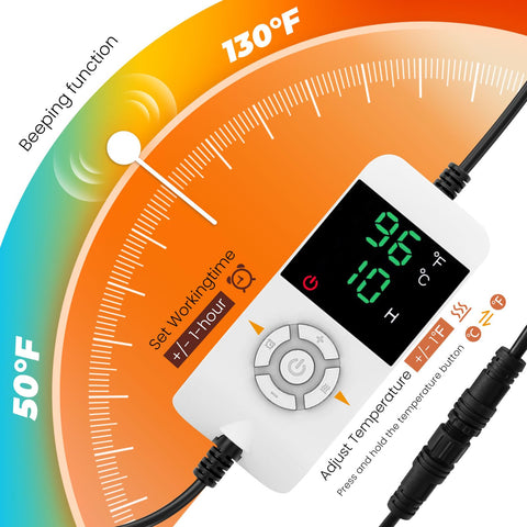 InnovifyHub control digital de temperatura de 50–130 °F para fermentación precisa.