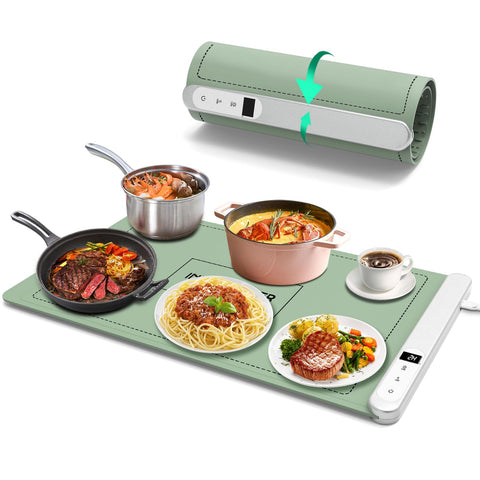 INNOWARMER almohadilla calentadora de alimentos, superficie completa, mantiene la comida a temperatura óptima