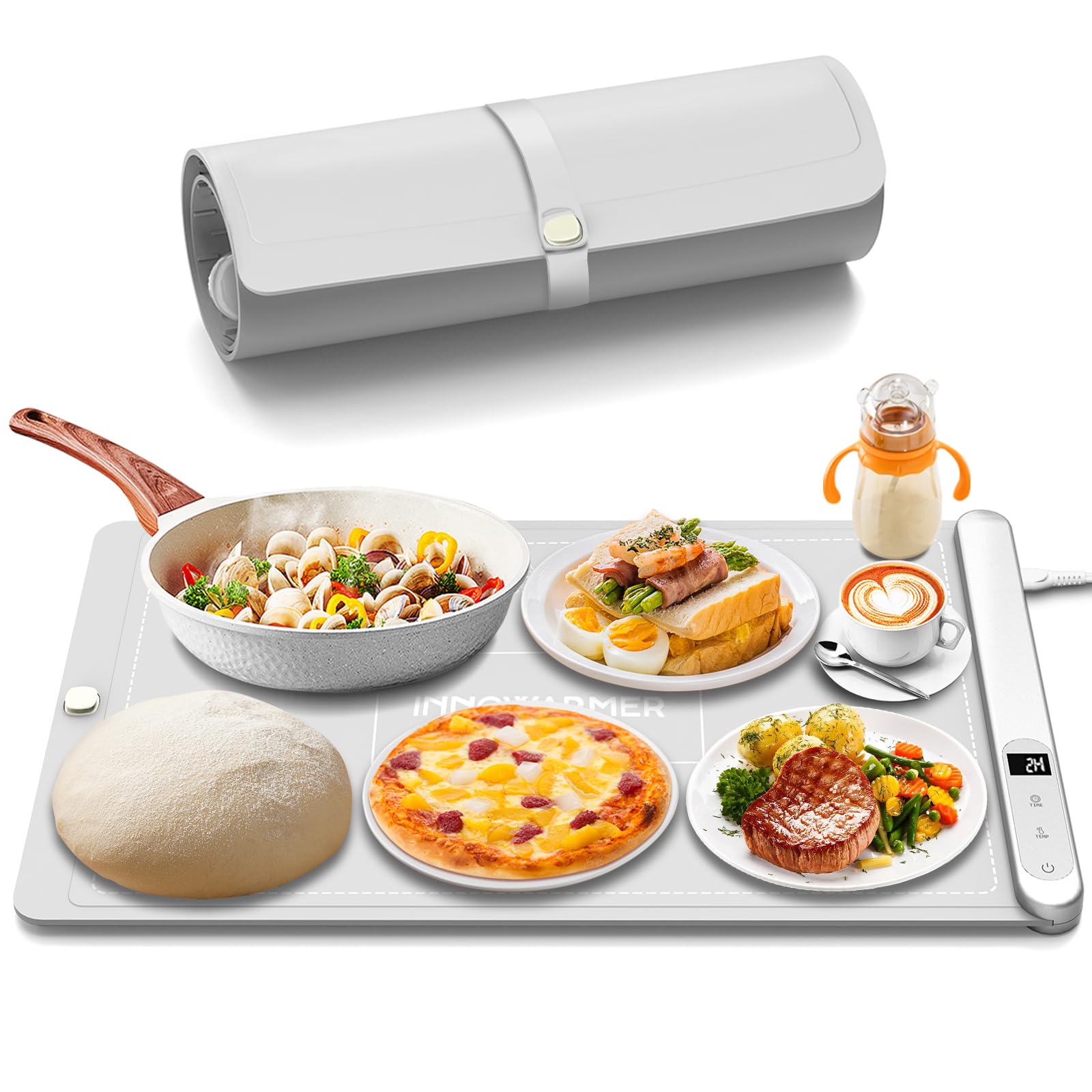 INNOWARMER Almohadilla calor superficie completa para mantener la comida caliente