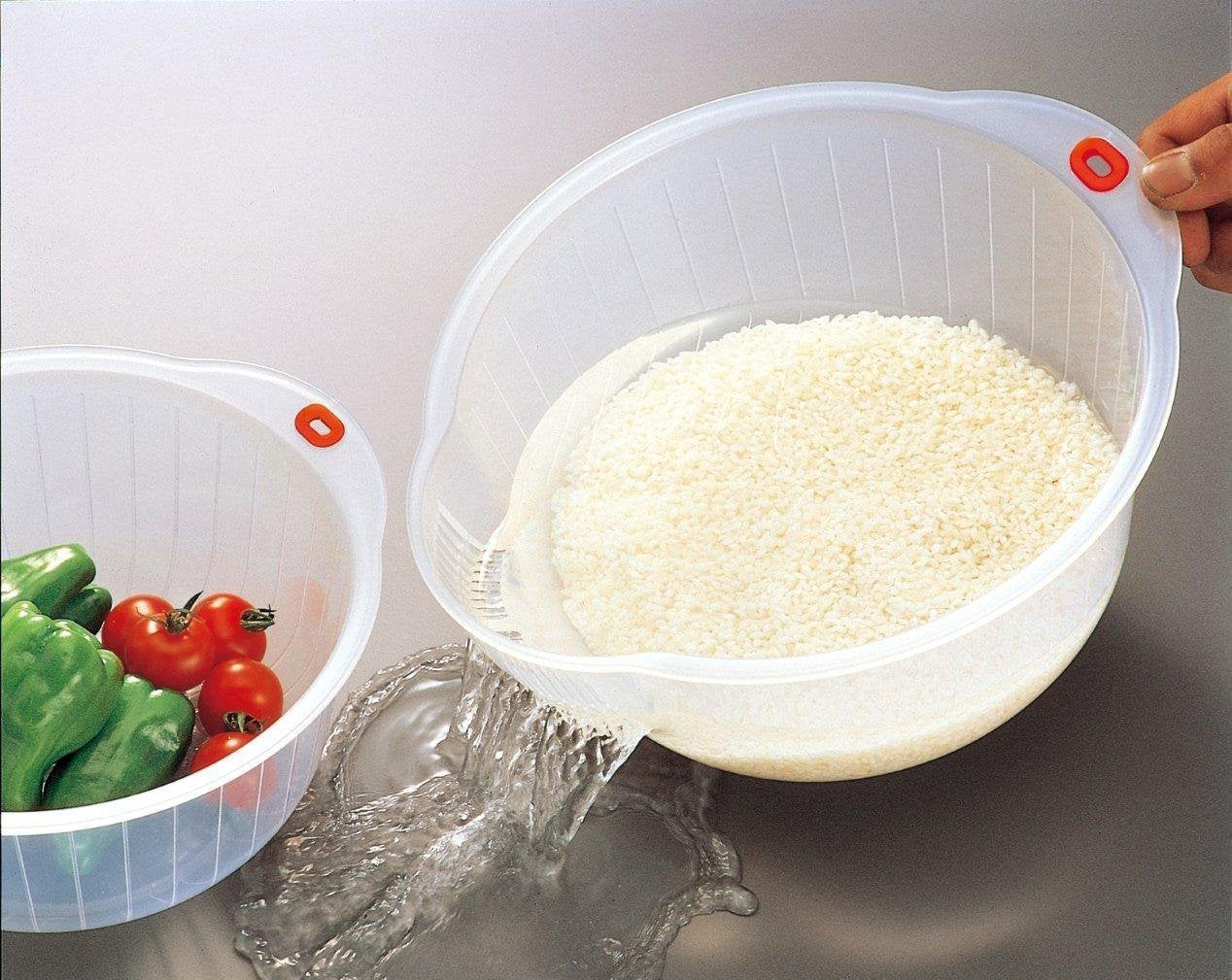 Inomata tazon lavado arroz rapido 2-5 cuartos para enjuagar eficiente
