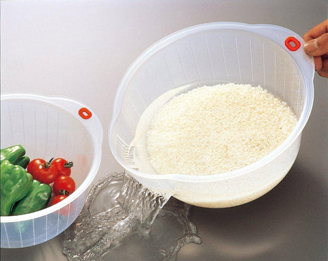 Inomata tazon lavado arroz rapido 2-5 cuartos para enjuagar eficiente