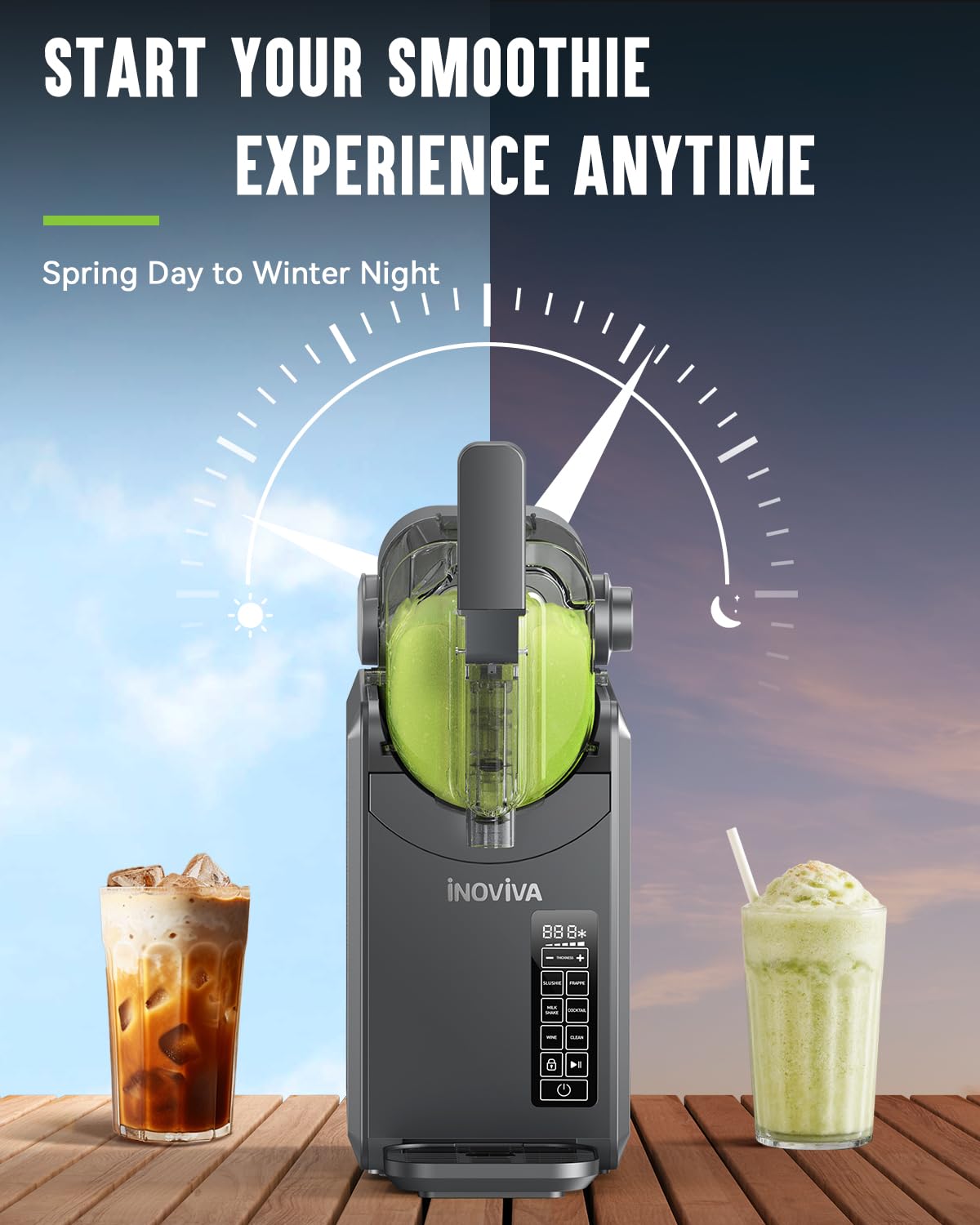 INOVIVA Slushie, depósito removible para limpieza rápida.