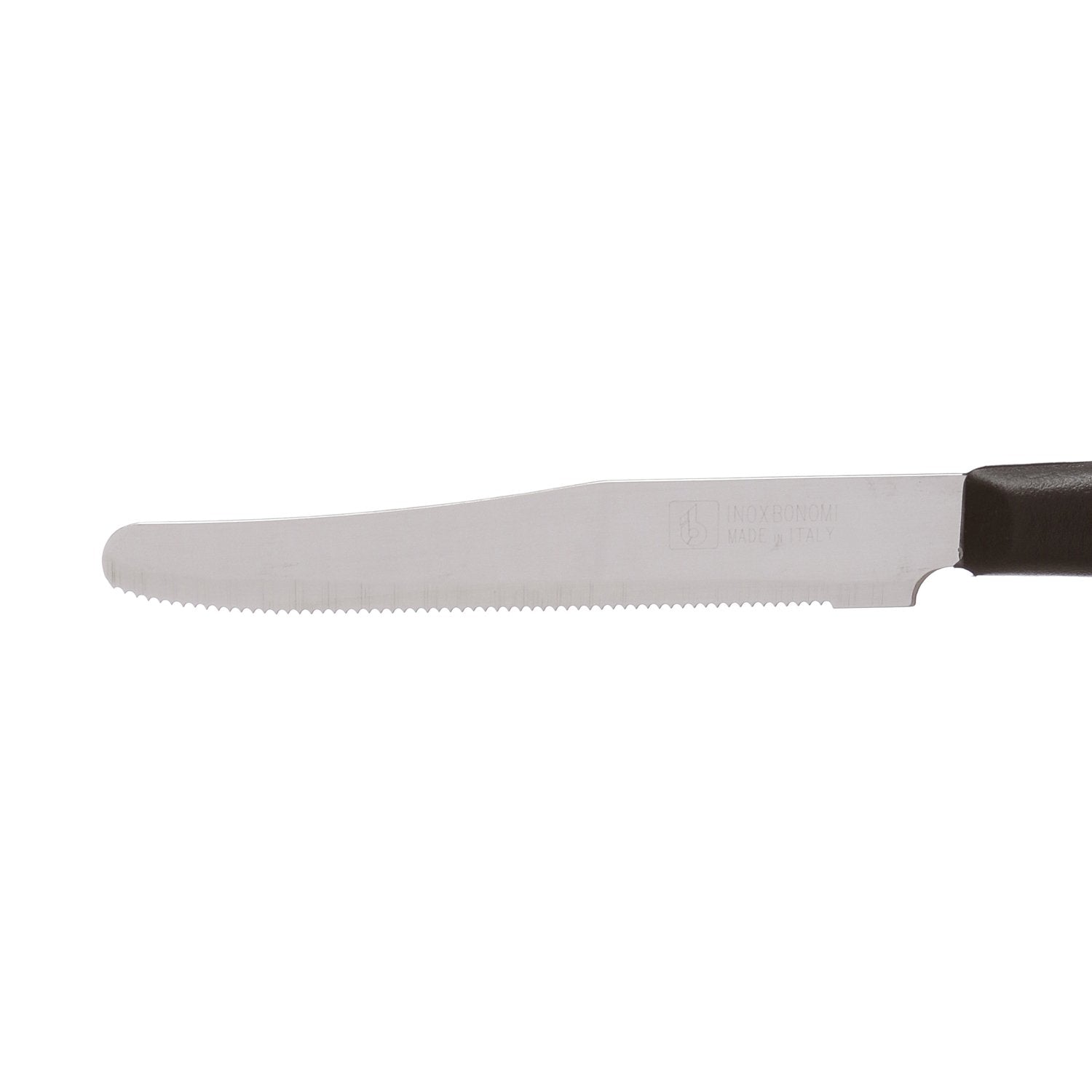 Mango negro ergonómico de Inoxbonomi, cuchillos cómodos para uso prolongado.