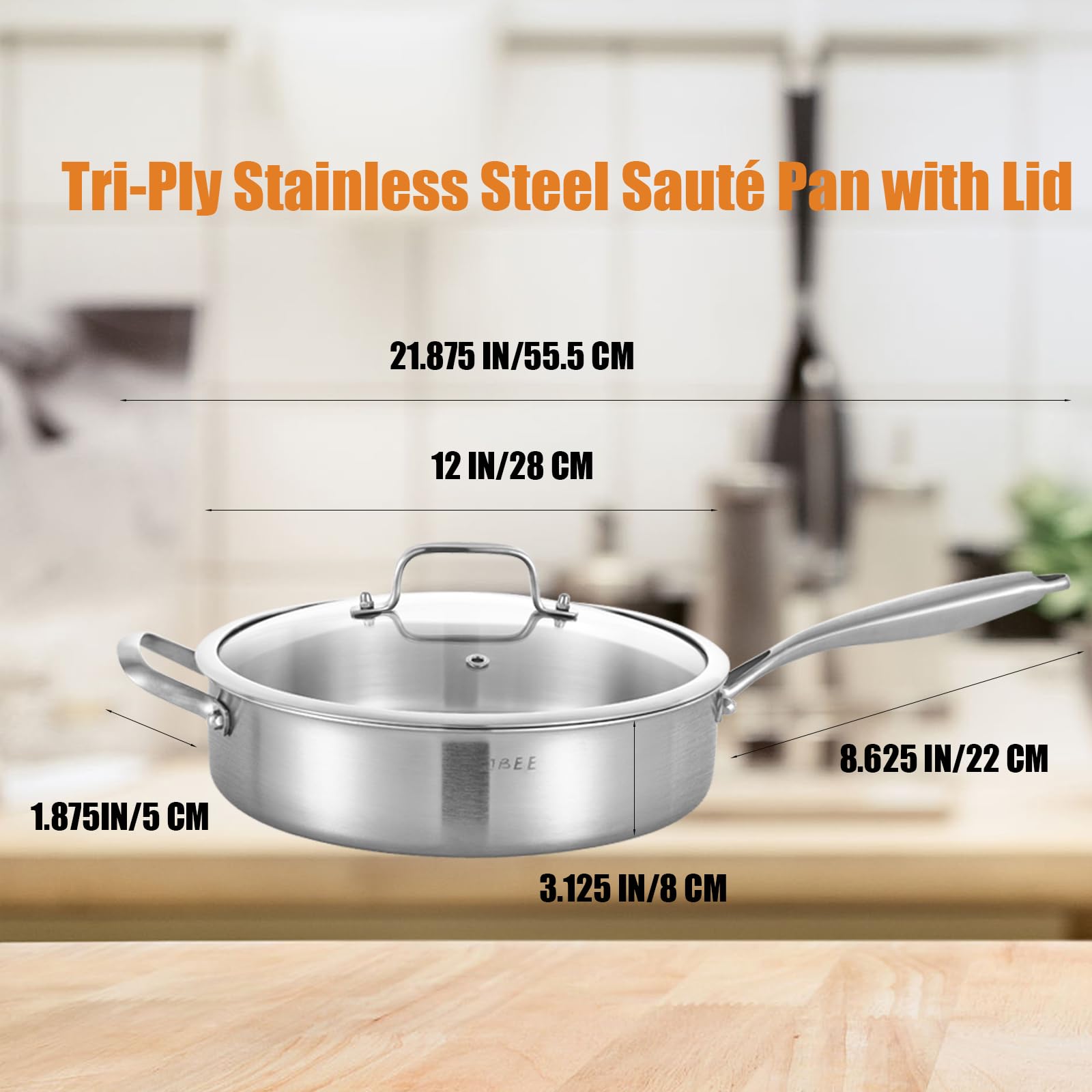 Inqibee sartén horneable compatible con hornos hasta 500°F