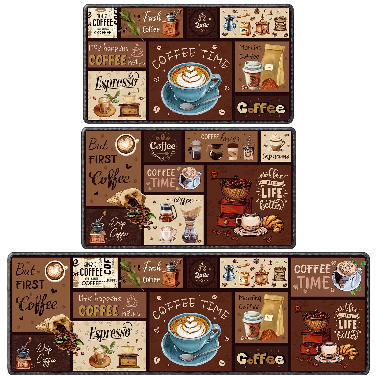 InIsaJace alfombra café para cocina, tacto suave y cómodo