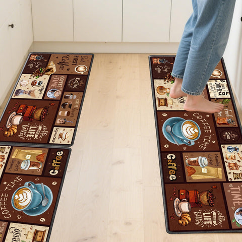 InIsaJace diseño de café en alfombra, embellece la cocina