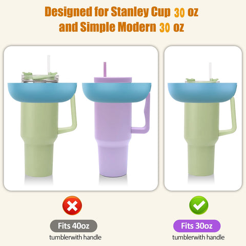 Insefocc Snack Bowl Stanley 30oz 4 compartimentos, separación rápida para snacks y bebidas.