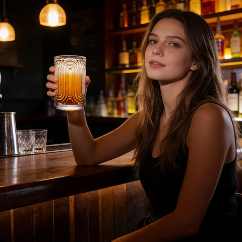 INSETLAN copa de vidrio para cocteles, ideal para gin-tonic y bebidas refrescantes.