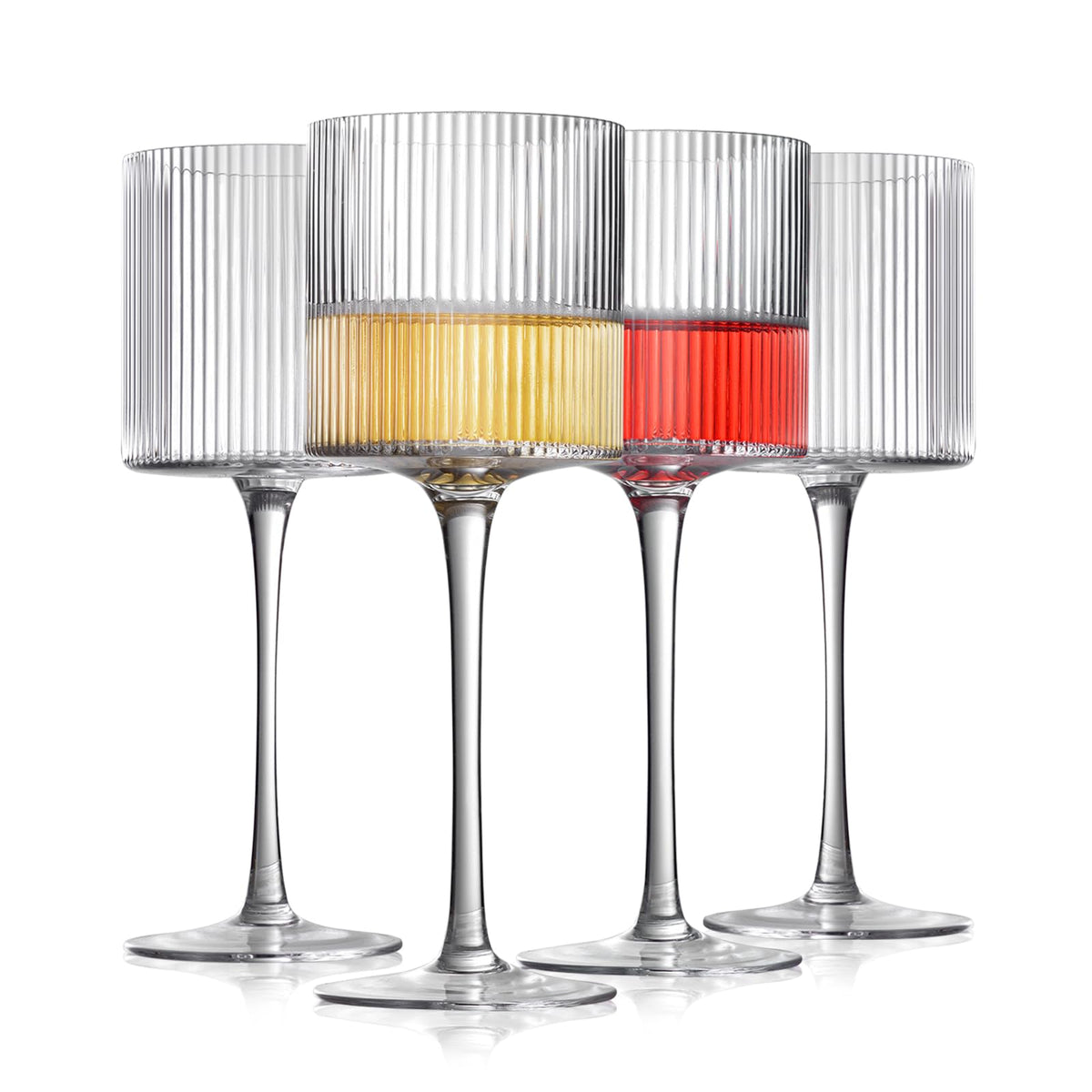 INSETLAN copas de vino cuadradas, juego de 4, ideales para cenas elegantes.