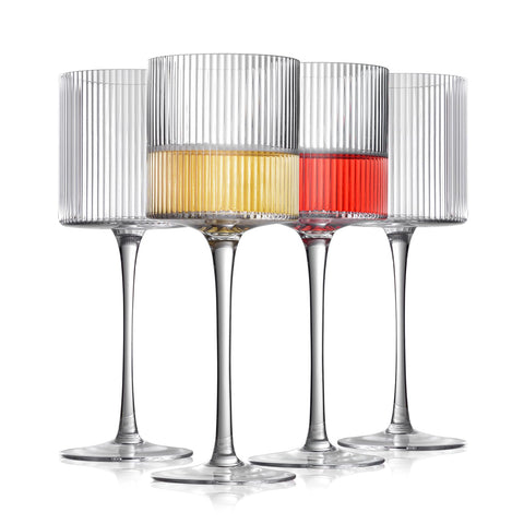 INSETLAN copas de vino cuadradas, juego de 4, ideales para cenas elegantes.