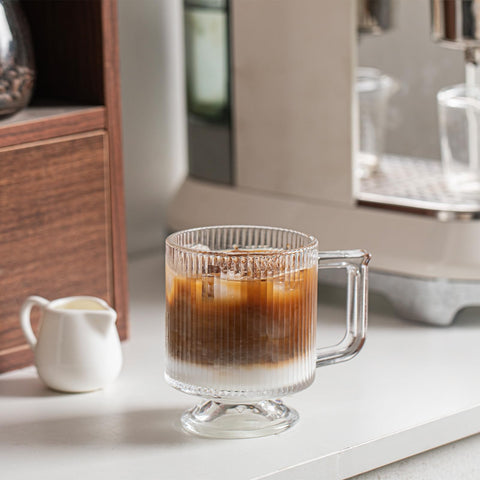 Taza INSETLAN de vidrio de 10 onzas, versátil para café y té.