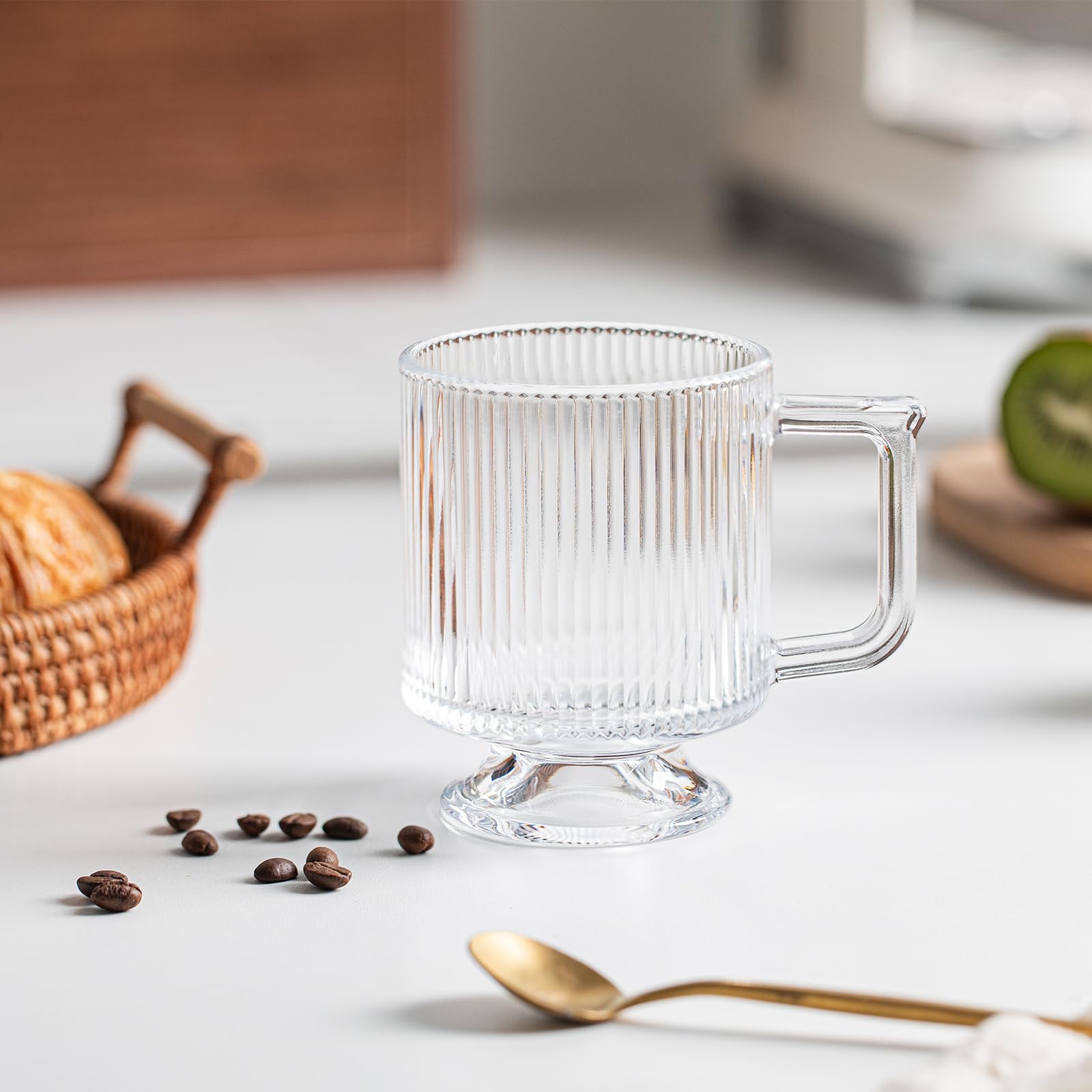 Taza INSETLAN de vidrio para café y té, uso diario.