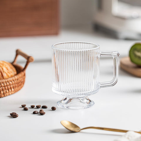 Taza INSETLAN de vidrio para café y té, uso diario.