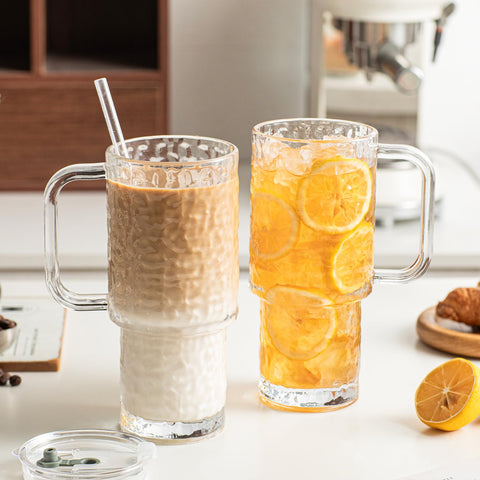 INSETLAN 26oz vaso de vidrio con tapa sellada para evitar derrames