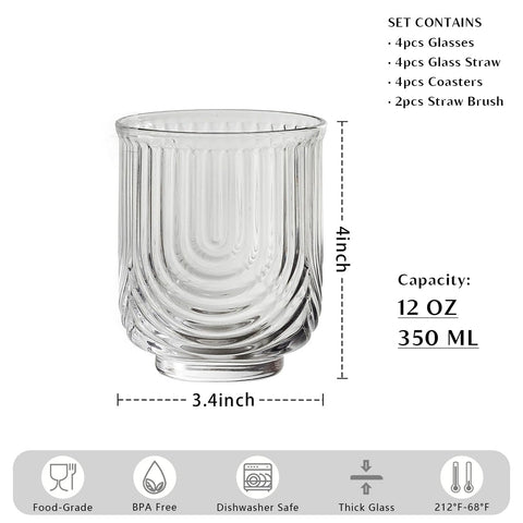 INSETLAN vasos altos de cristal claro, ideales para gin-tonic en la barra