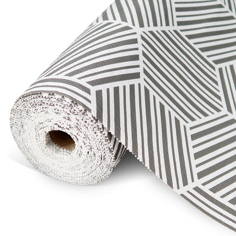 Protector de estantes Insigoo con hexágono gris protege superficies y evita arañazos