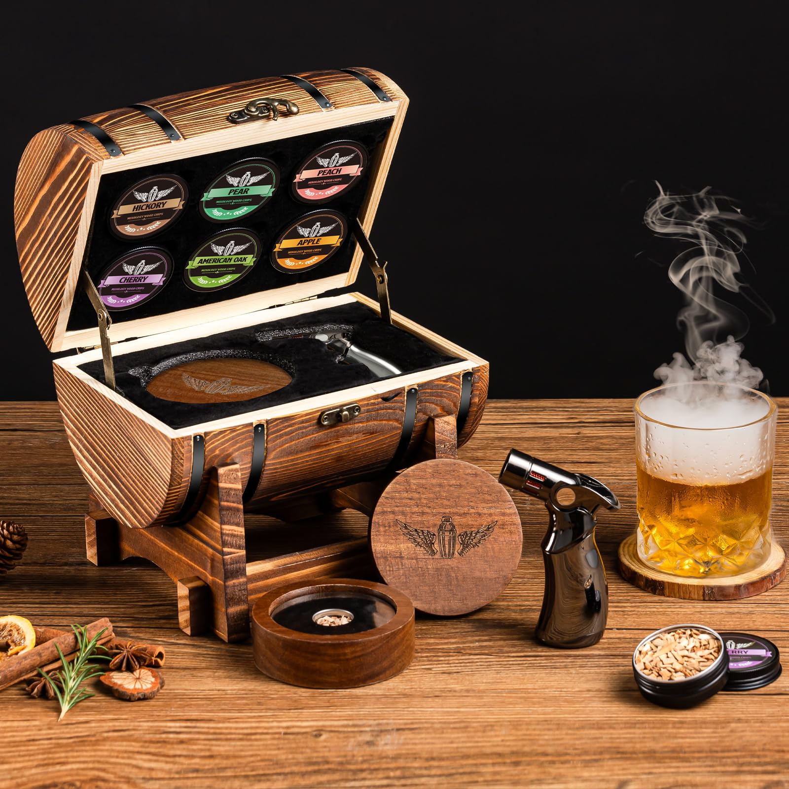 INSISART Seis trozos de madera natural para personalizar aromas.