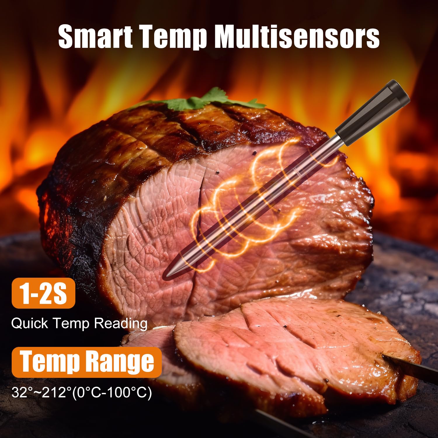 INSMART diseño magnético para fijar en parrilla o ahumador