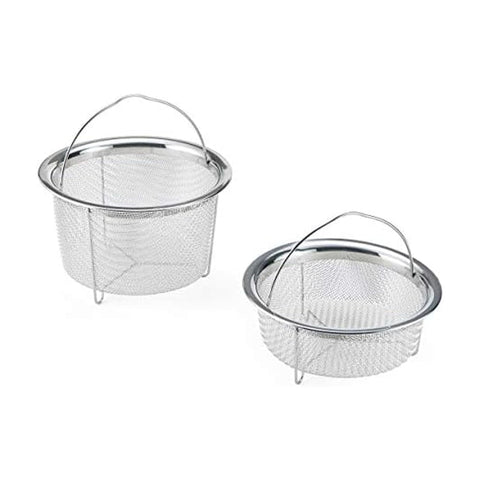 Cesta de vapor Instant Pot de acero inoxidable grande, ideal para verdura y pescado al vapor.