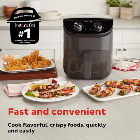 Instant Pot Essentials 4QT, controles diales para ajustar tiempo y temperatura.