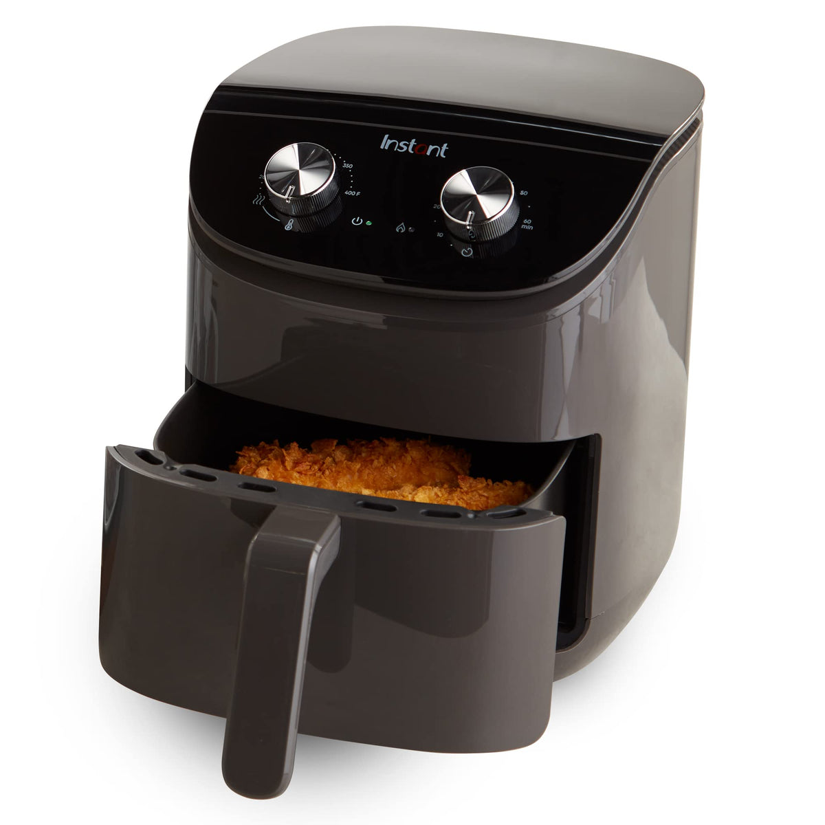 Instant Pot Essentials 4QT Air Fryer vista frontal para crujir con menos aceite.