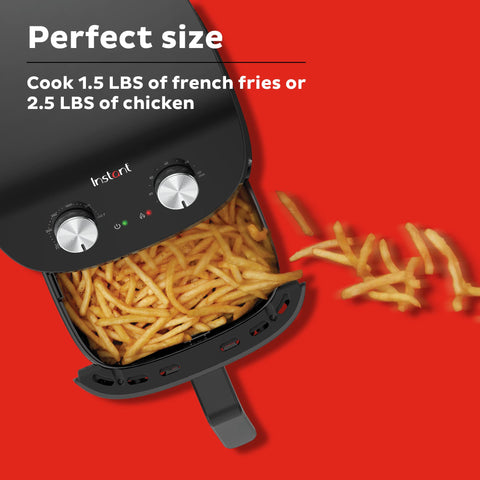 Instant Pot Essentials 4QT, tamaño 4 Qt ideal para 1.5 lb de papas fritas.