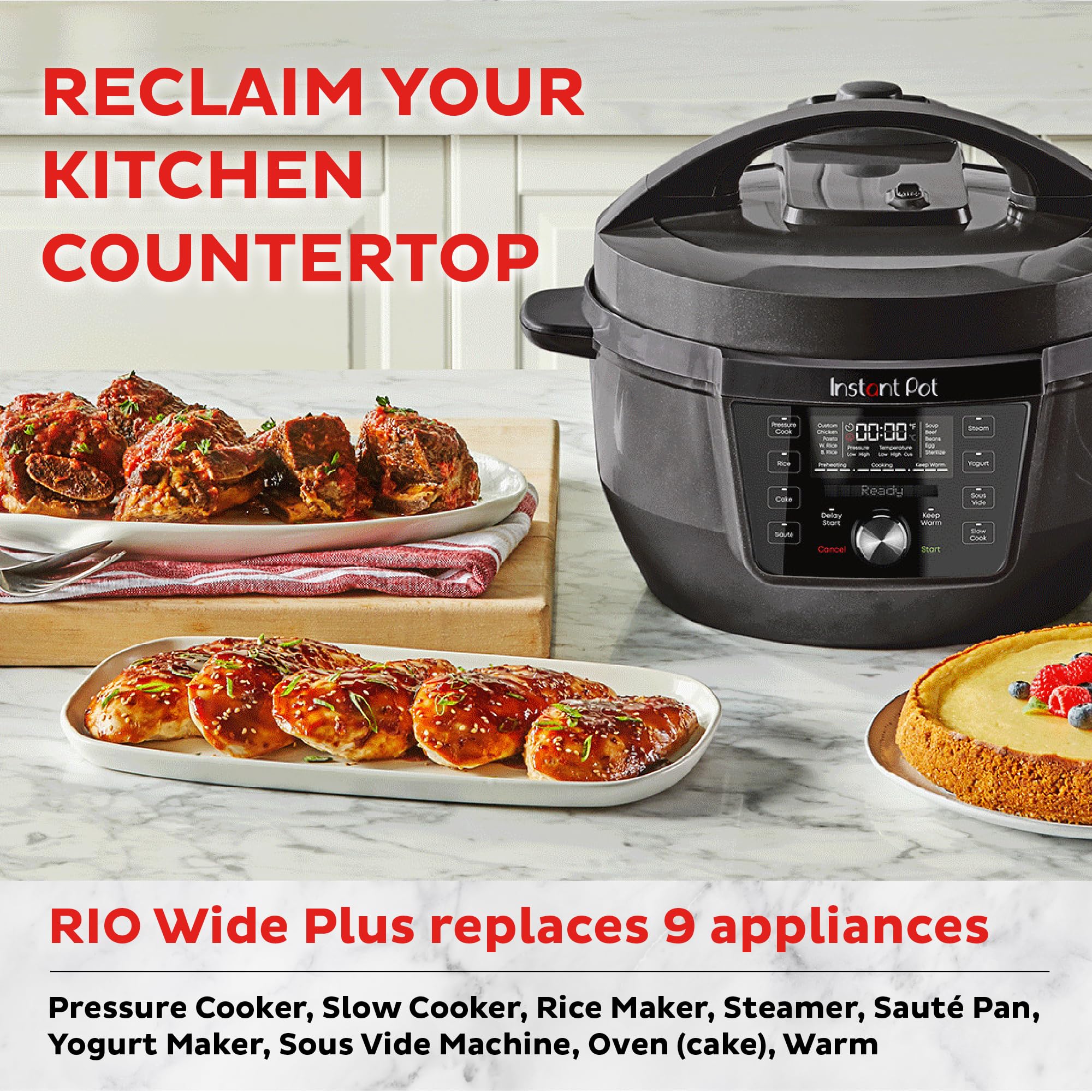 Accesorios incluidos: rejilla de vapor y junta adicional con Instant Pot