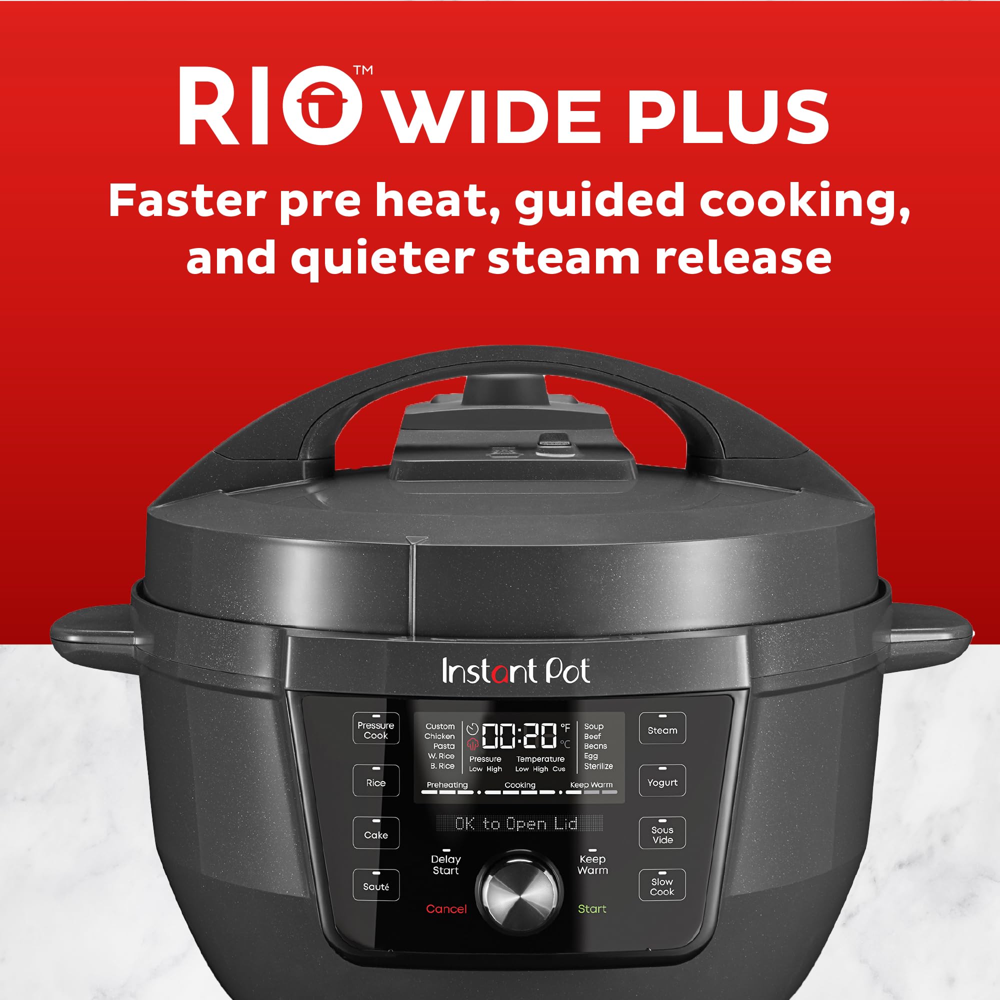 Cocción más rápida con Instant Pot RIO Wide Plus