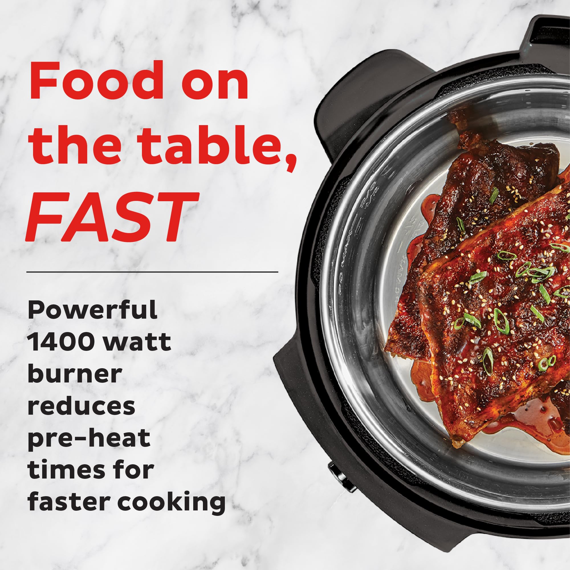 Limpieza fácil: tapa y olla interior aptas para lavavajillas en Instant Pot
