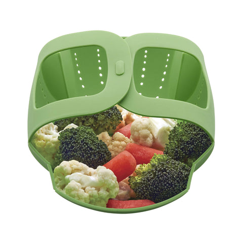 Instant Pot cesto de vapor con puños seguros para manejo seguro.