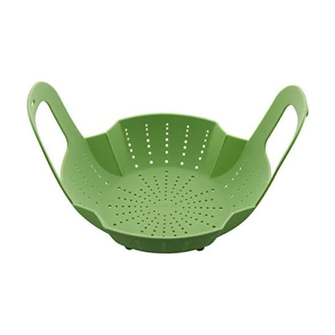 Instant Pot cesto de silicona para verduras al vapor, cocción rápida y práctica.