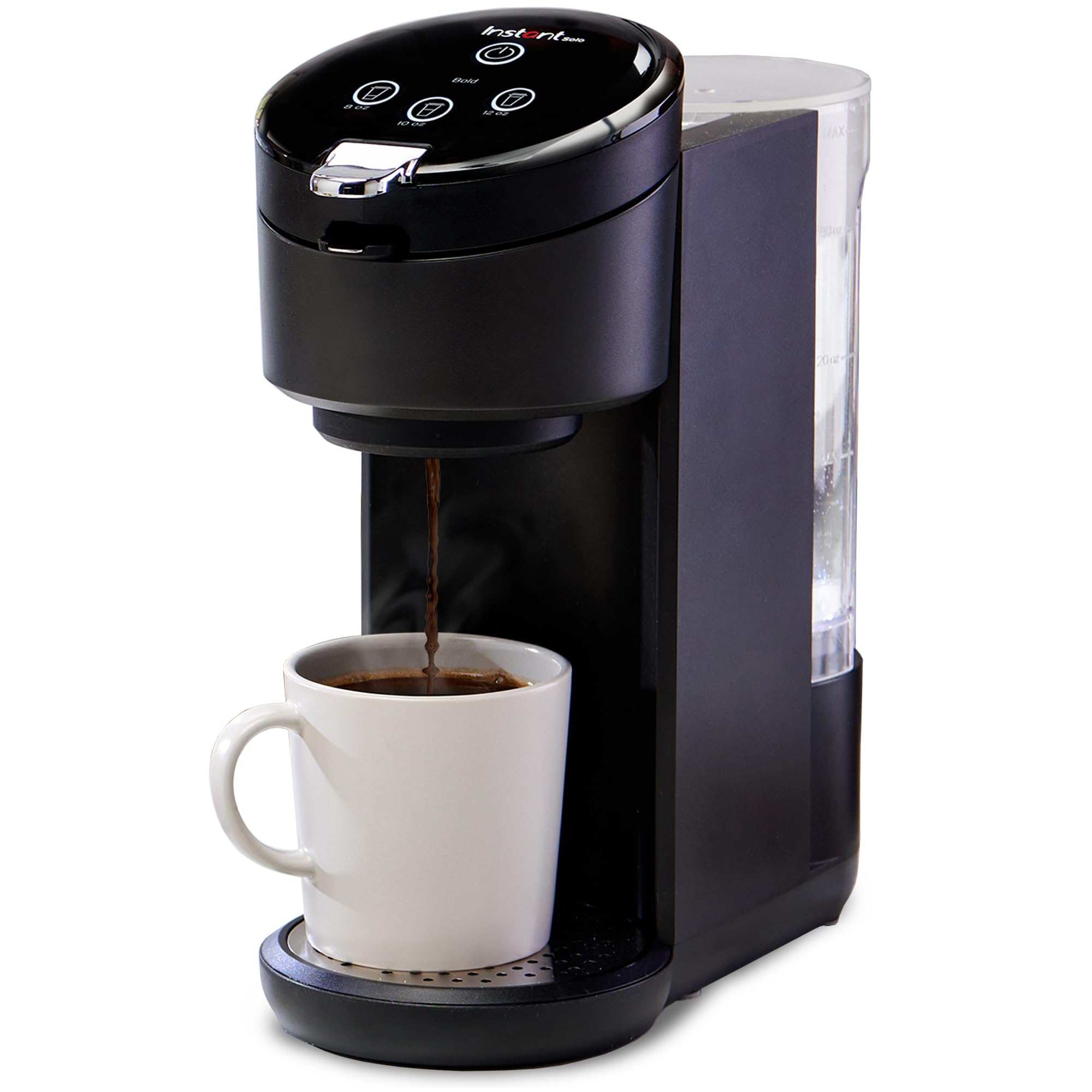 Instant Solo: cafetera compatible con cápsulas K-Cup para comodidad diaria.