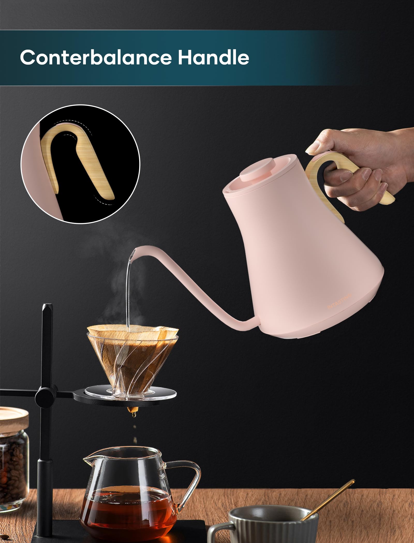 INTASTING diseño duradero para uso diario, ideal para café y té.