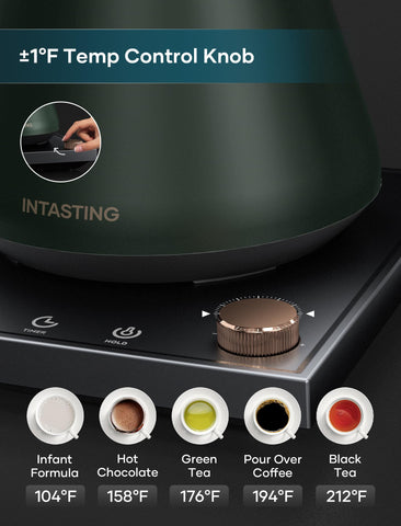Intasting hervidor con base inteligente para temperaturas estables