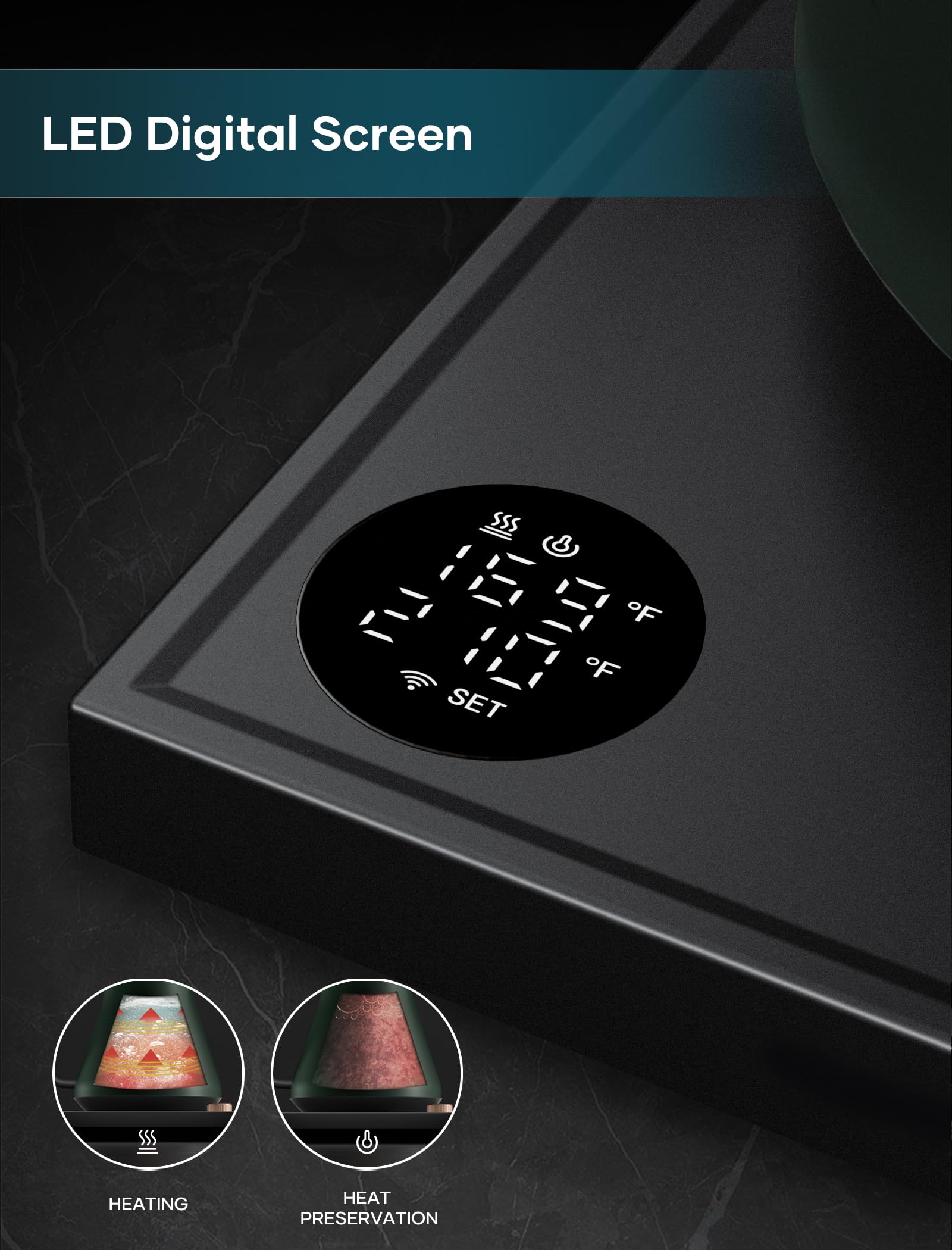 Intasting hervidor con control de temperatura ±1°F para resultados consistentes