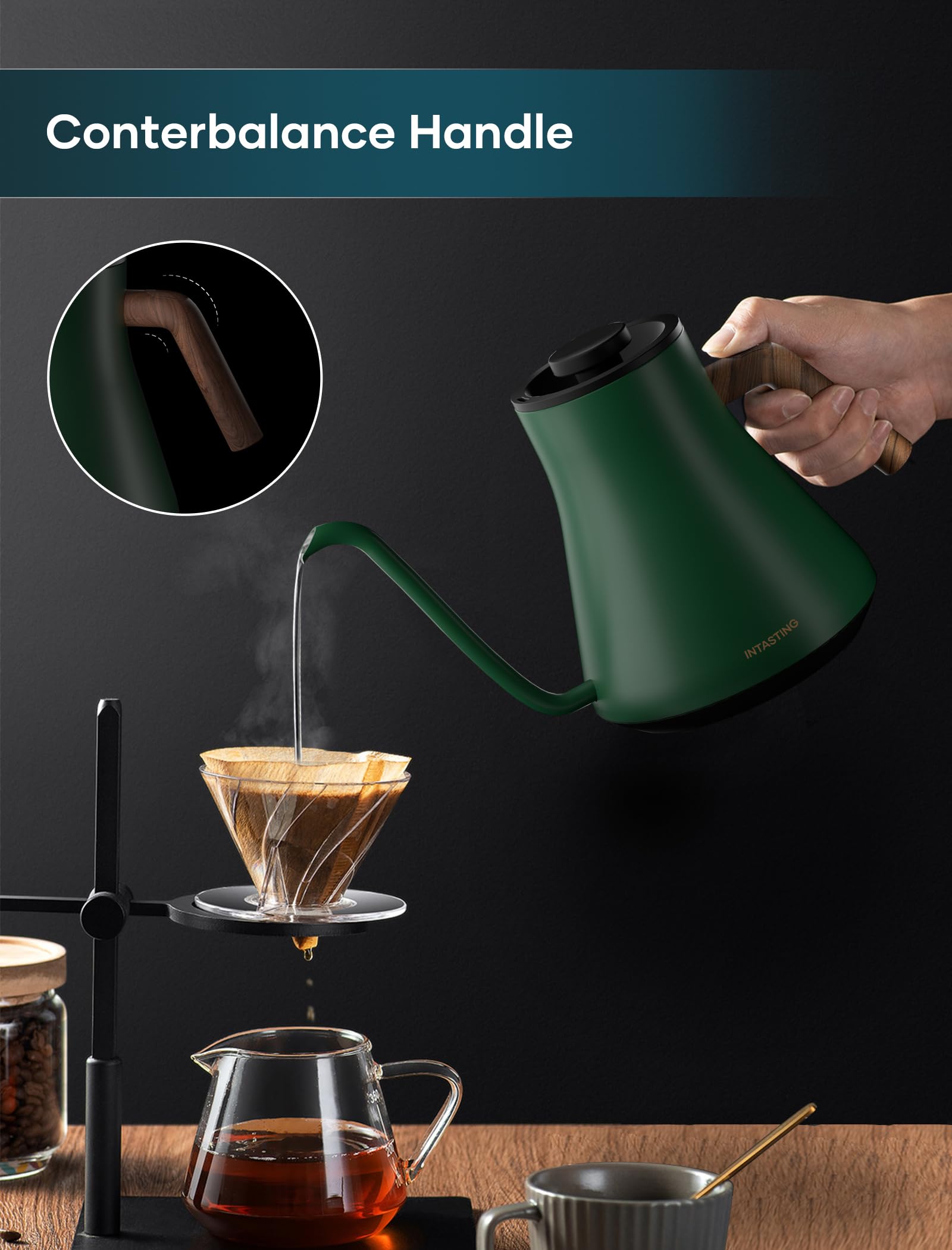 Intasting hervidor con cronómetro integrado para controlar tiempos de infusión