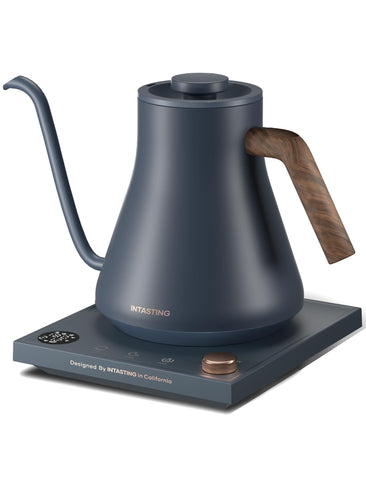 INTASTING hervidor eléctrico con base azul marino para control de temperatura preciso